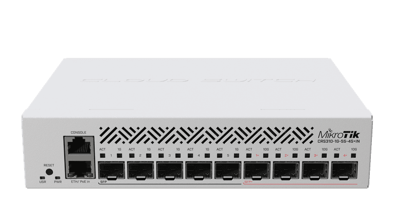 MikroTik CRS310-1G-5S-4S+IN desktop SFP+ switch